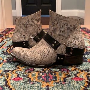 Freebird by Steven snakeskin western booties